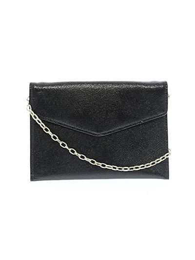 Pre-owned Halogen Leather Crossbody Bag In Black