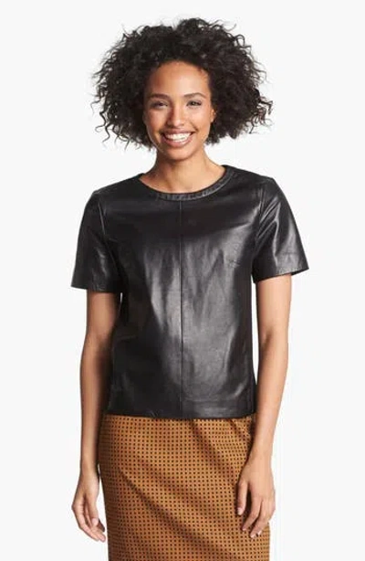 Halogen ® Leather Front Top In Black