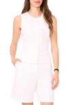 Halogen ® Linen Blend Vest In White