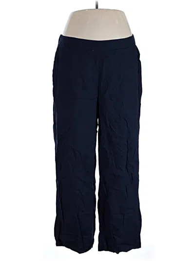 Pre-owned Halogen Linen Pants In Blue