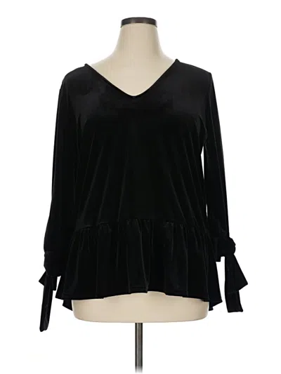Halogen Long Sleeve Blouse In Black