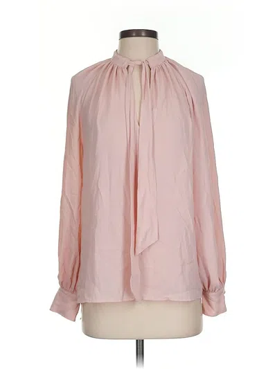 Pre-owned Halogen Long Sleeve Blouse In Pink