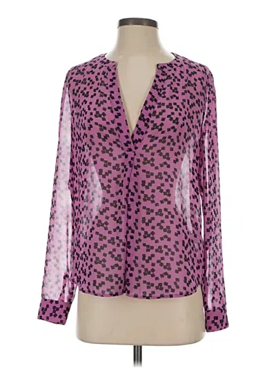 Pre-owned Halogen Long Sleeve Blouse In Pink