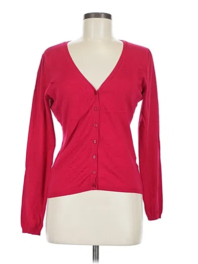 Pre-owned Halogen Long Sleeve Blouse In Red