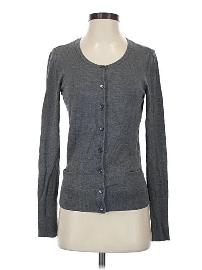 Pre-owned Halogen Long Sleeve Henley Shirt In Gray