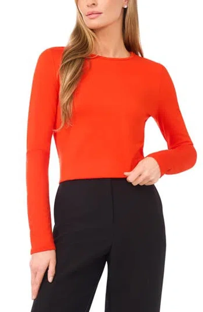 Halogen ® Long Sleeve Knit Top In Orange