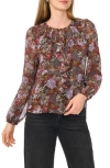 Halogen ® Long Sleeve Ruffle Top In Multi