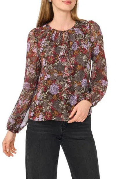 Halogen ® Long Sleeve Ruffle Top In Multi