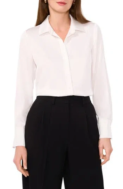 Halogen ® Long Sleeve Satin Button-up Shirt In New Ivory