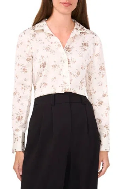 Halogen ® Long Sleeve Satin Button-up Shirt In New Ivory White