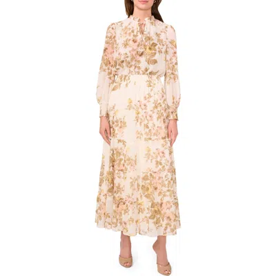 Halogen ® Long Sleeve Smocked Maxi Dress