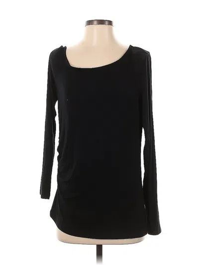 Pre-owned Halogen Long Sleeve T-shirt In Black