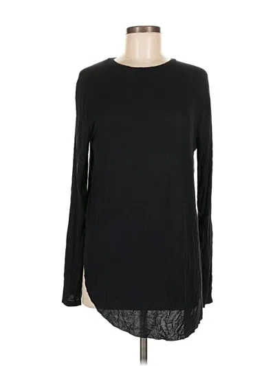 Pre-owned Halogen Long Sleeve T-shirt In Black
