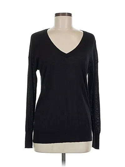 Pre-owned Halogen Long Sleeve T-shirt In Black