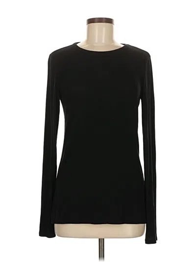 Pre-owned Halogen Long Sleeve T-shirt In Black