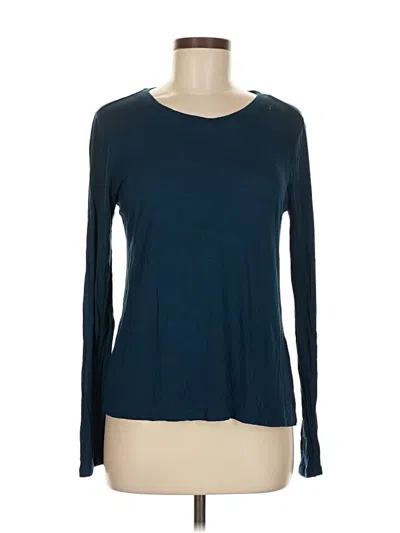 Pre-owned Halogen Long Sleeve T-shirt In Blue