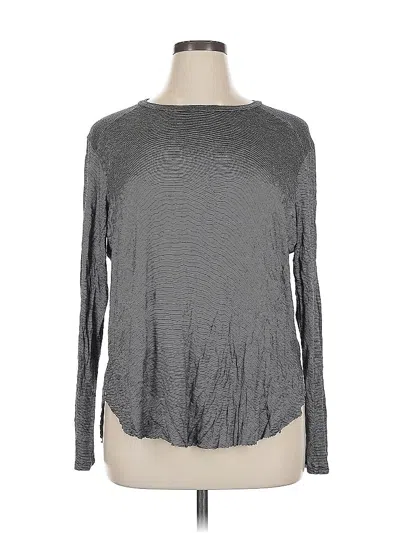 Pre-owned Halogen Long Sleeve T-shirt In Gray