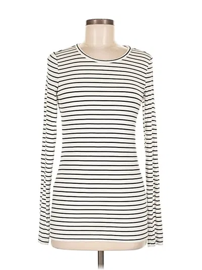 Pre-owned Halogen Long Sleeve T-shirt In White