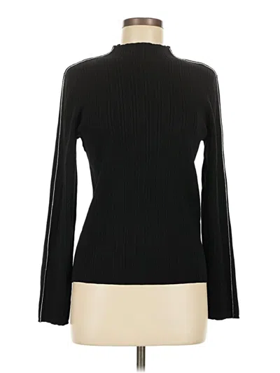 Halogen Long Sleeve Top Black Turtleneck Tops