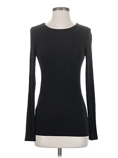 Pre-owned Halogen Long Sleeve T-shirt In Black