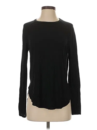 Pre-owned Halogen Long Sleeve T-shirt In Black