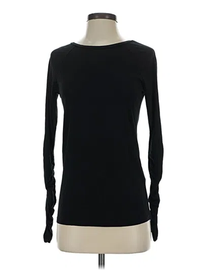 Pre-owned Halogen Long Sleeve T-shirt In Black