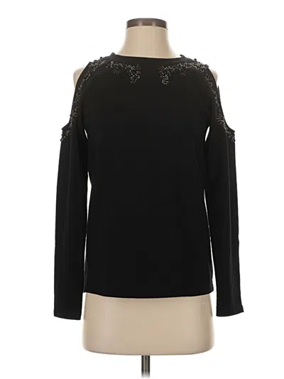 Pre-owned Halogen Long Sleeve T-shirt In Black