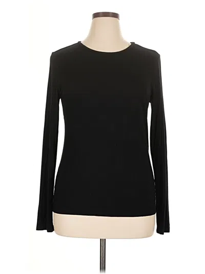 Pre-owned Halogen Long Sleeve T-shirt In Black