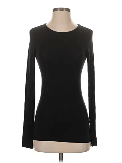 Pre-owned Halogen Long Sleeve T-shirt In Black