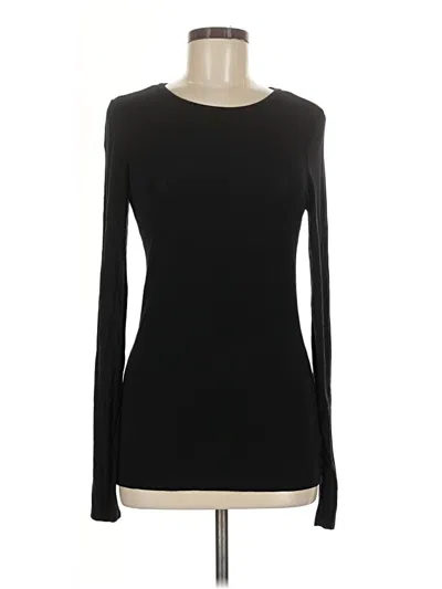 Pre-owned Halogen Long Sleeve T-shirt In Black