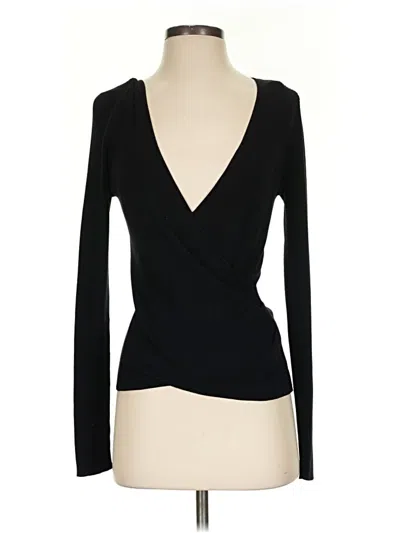 Pre-owned Halogen Long Sleeve T-shirt In Black