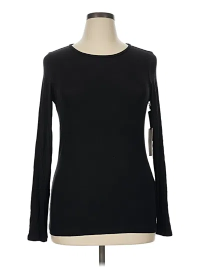 Pre-owned Halogen Long Sleeve T-shirt In Black