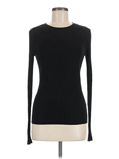 Pre-owned Halogen Long Sleeve T-shirt In Black