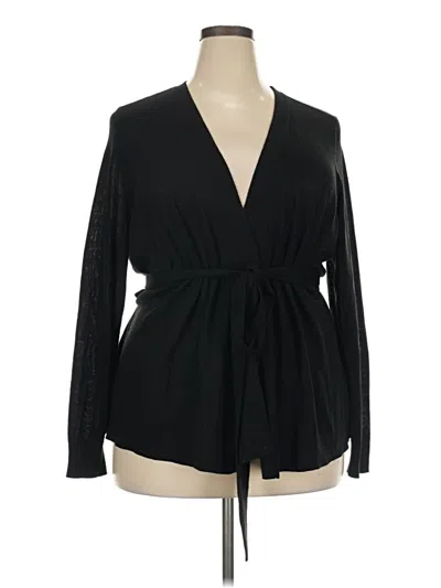 Pre-owned Halogen Long Sleeve T-shirt In Black