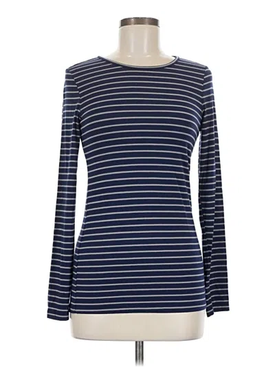 Pre-owned Halogen Long Sleeve T-shirt In Blue