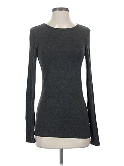 Pre-owned Halogen Long Sleeve T-shirt In Gray