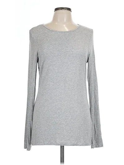 Pre-owned Halogen Long Sleeve T-shirt In Gray