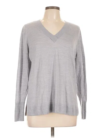 Pre-owned Halogen Long Sleeve T-shirt In Gray