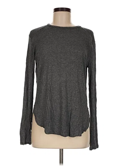 Pre-owned Halogen Long Sleeve T-shirt In Gray