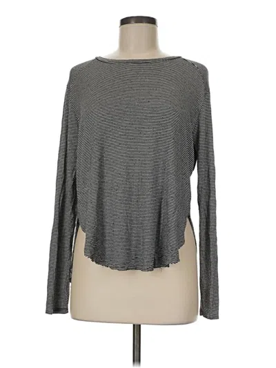Pre-owned Halogen Long Sleeve T-shirt In Gray