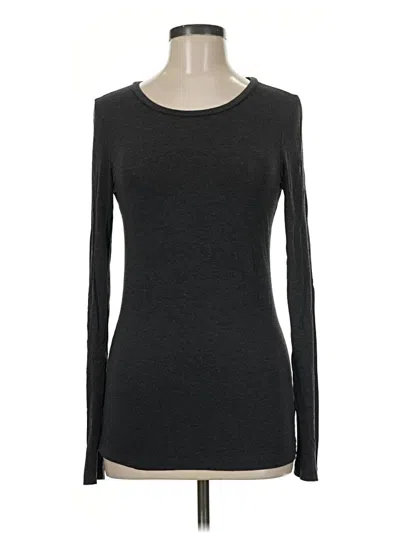 Pre-owned Halogen Long Sleeve T-shirt In Gray