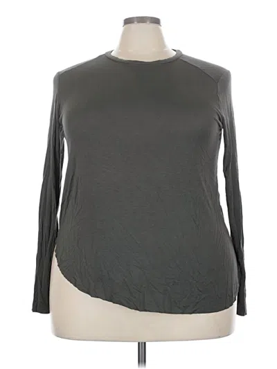 Pre-owned Halogen Long Sleeve T-shirt In Gray