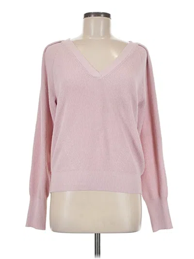 Pre-owned Halogen Long Sleeve T-shirt In Pink