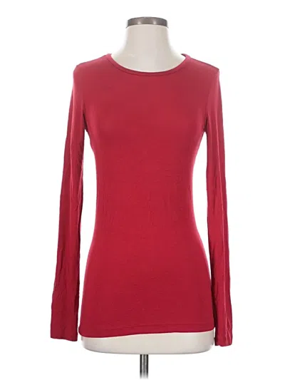 Pre-owned Halogen Long Sleeve T-shirt In Red