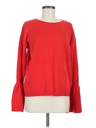 Pre-owned Halogen Long Sleeve T-shirt In Red