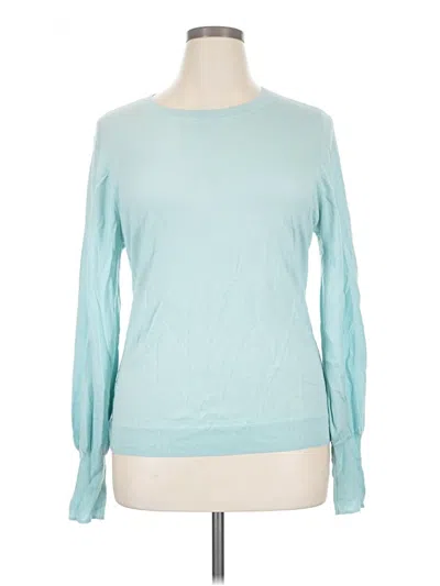 Pre-owned Halogen Long Sleeve T-shirt In Teal