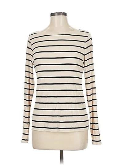 Pre-owned Halogen Long Sleeve T-shirt In White