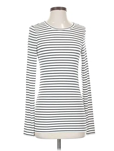 Pre-owned Halogen Long Sleeve T-shirt In White