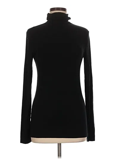 Pre-owned Halogen Long Sleeve Turtleneck In Black