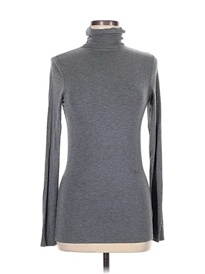 Pre-owned Halogen Long Sleeve Turtleneck In Gray